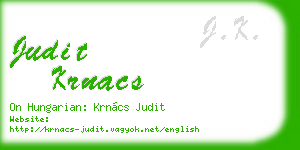 judit krnacs business card