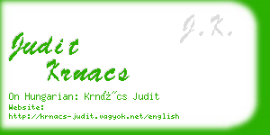 judit krnacs business card